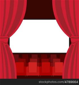 Abstract Cinema Flat Background. Vector Illustration EPS10. Abstract Cinema Flat Background. Vector Illustration