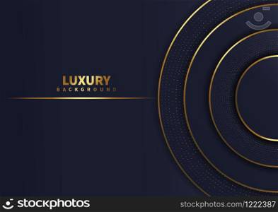 Abstract circle and overlap layers luxury for template with dot gold. Modern style background. Vector illustration