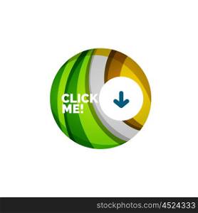 Abstract circle button. Vector abstract geometric circle button
