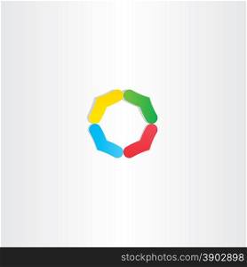 abstract circle colorful logo branding icon design