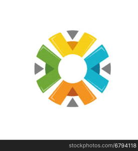 abstract circle creative social people and partnership logo vector