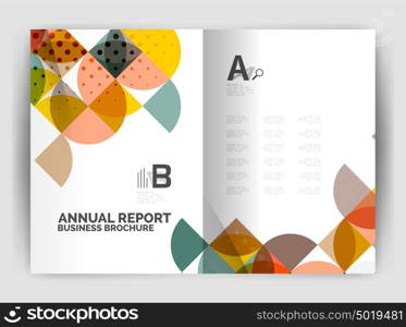 Abstract circle design business annual report print template. Abstract circle design business annual report print template. Business brochure or flyer abstract background