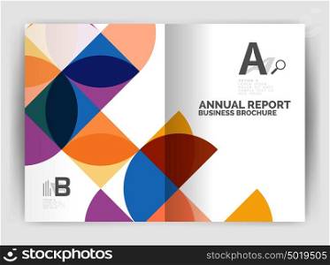 Abstract circle design business annual report print template. Abstract circle design business annual report print template. Business brochure or flyer abstract background