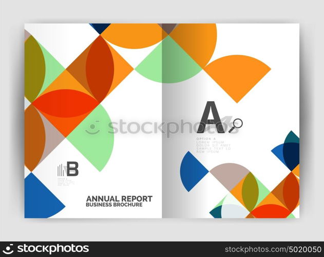 Abstract circle design business annual report print template. Abstract circle design business annual report print template. Business brochure or flyer abstract background