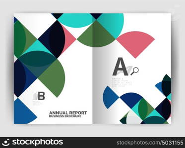 Abstract circle design business annual report print template. Abstract circle design business annual report print template. Business brochure or flyer abstract background