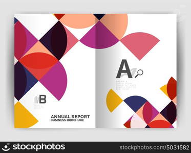 Abstract circle design business annual report print template. Abstract circle design business annual report print template. Business brochure or flyer abstract background