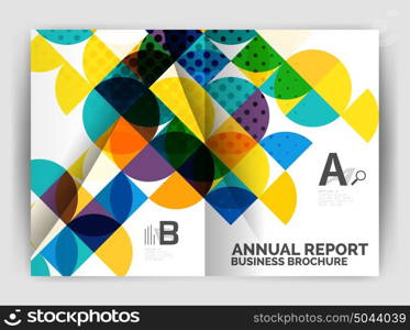 Abstract circle design business annual report print template. Abstract circle design business annual report print template. Business brochure or flyer abstract background