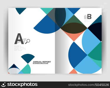 Abstract circle design business annual report print template. Abstract circle design business annual report print template. Business brochure or flyer abstract background