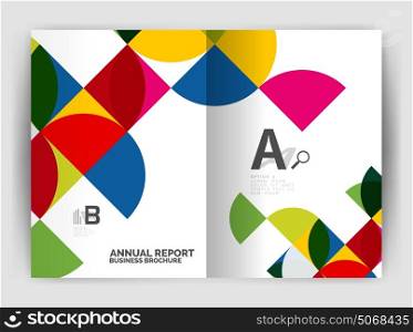 Abstract circle design business annual report print template. Abstract circle design business annual report print template. Business brochure or flyer abstract background