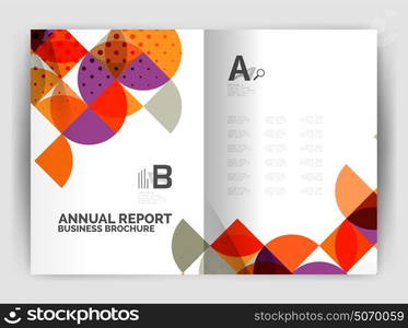 Abstract circle design business annual report print template. Abstract circle design business annual report print template. Business brochure or flyer abstract background