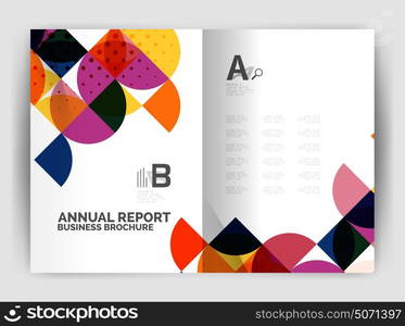 Abstract circle design business annual report print template. Abstract circle design business annual report print template. Business brochure or flyer abstract background