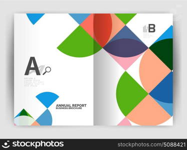 Abstract circle design business annual report print template. Abstract circle design business annual report print template. Business brochure or flyer abstract background