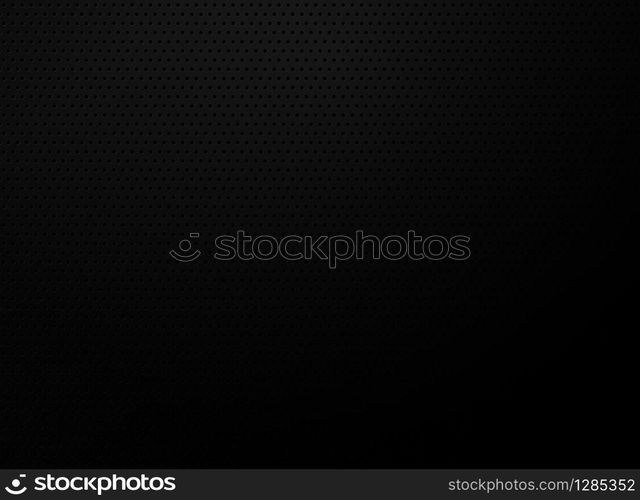Abstract circle dots pattern tech pattern on gradient black background. Decorate for ad, poster, template, artwork. illustration vector eps10