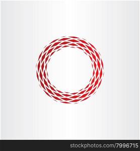 abstract circle frame red background element design