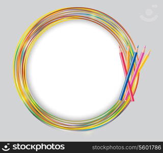 Abstract circle frame vector illustration