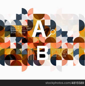 Abstract circle geometric composition isolated on white. Abstract circle geometric composition isolated on white. Vector template background for workflow layout, diagram, number options or web design