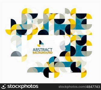 Abstract circle geometric composition isolated on white. Vector template background for workflow layout, diagram, number options or web design