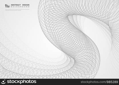 Abstract circle gray decoration pattern design background. You can use for ad, poster, artwork, template deign. illustration vector eps10