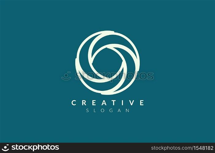 Abstract circle logo design. Minimalist and modern vector illustration design suitable for business or brand