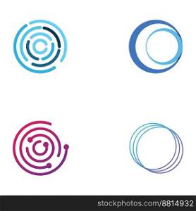 Abstract circle logo elements, circle lines, minimalist circles, creative ideas circles and modern colorful circles.