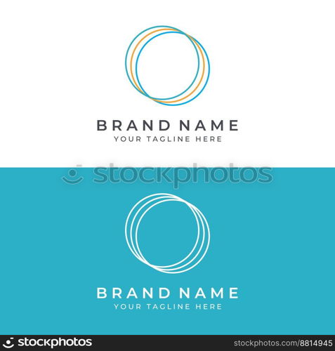 Abstract circle logo elements, circle lines, minimalist circles, creative ideas circles and modern colorful circles.