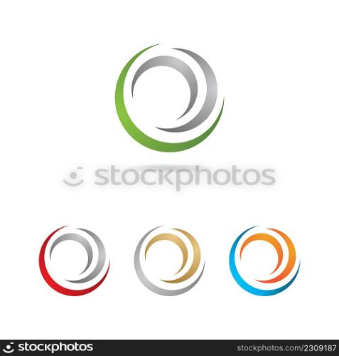 Abstract circle logo vector icon design