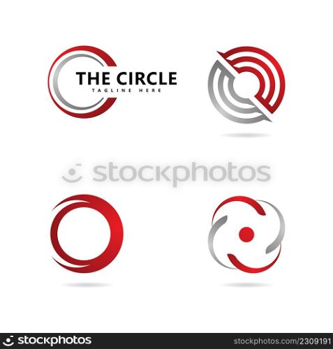 Abstract circle logo vector icon design