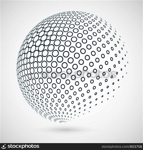 Abstract circle outline global of blue background technology. Design of futuristic modern decorating. You can use for cover, card, poster, brochure, report. vector eps10