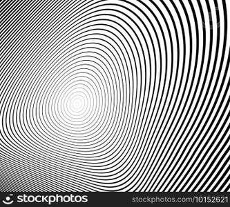 Abstract circle pattern black and white color ring. Abstract  vector illustration for sound wave, Monochrome graphic.