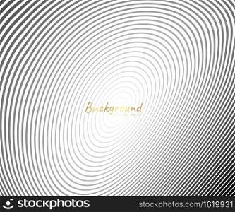 Abstract circle pattern black and white color ring. Abstract  vector illustration for sound wave, Monochrome graphic.