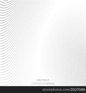 Abstract circle pattern black and white color ring. Abstract vector illustration for sound wave, Monochrome graphic.