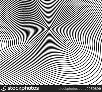 Abstract circle pattern black and white color ring. Abstract  vector illustration for sound wave, Monochrome graphic.