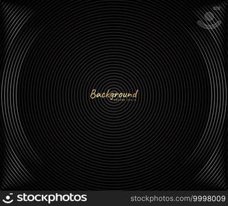 Abstract circle pattern black and white color ring. Abstract  vector illustration for sound wave, Monochrome graphic.