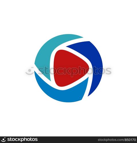 Abstract Circle Shutter of Camera Logo Template Illustration Design. Vector EPS 10.