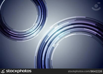 Abstract circle technology background on hi tech Vector Image