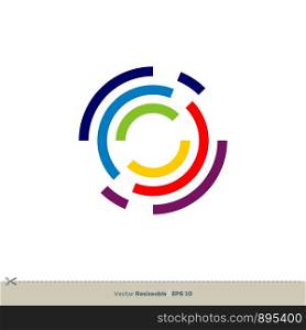 Abstract Circle Whirlpool Vector Logo Template Illustration Design. Vector EPS 10.