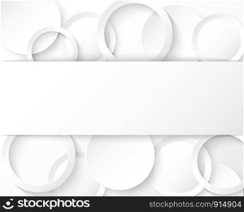 Abstract. Circle white Background ,light and shadow. copy space .Vector.