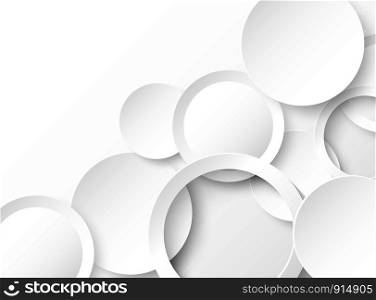 Abstract. Circle white Background ,light and shadow. copy space .Vector.