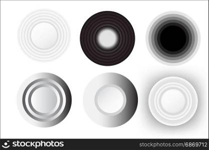 abstract circle white set,vector design