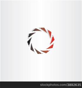abstract circle with triangles icon design