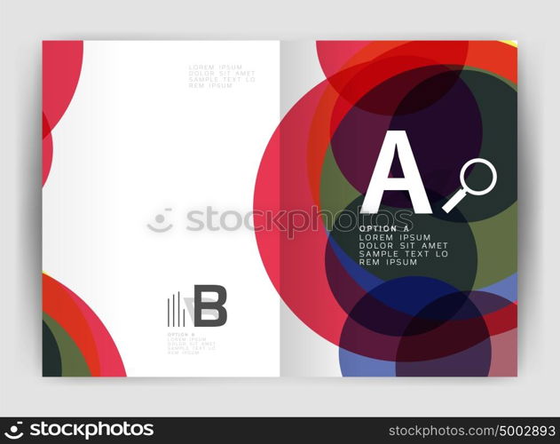 Abstract circles, annual report covers. Modern business brochure templates. Abstract circles, annual report cover. Modern business brochure template. Business flyer abstract background