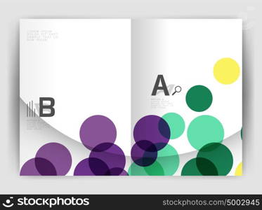 Abstract circles, annual report covers. Modern business brochure templates. Abstract circles, annual report cover. Modern business brochure template. Business flyer abstract background