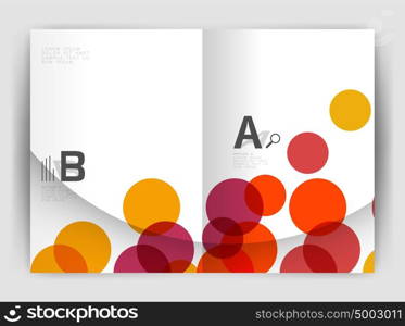 Abstract circles, annual report covers. Modern business brochure templates. Abstract circles, annual report cover. Modern business brochure template. Business flyer abstract background