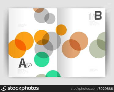 Abstract circles, annual report covers. Modern business brochure templates. Abstract circles, annual report cover. Modern business brochure template. Business flyer abstract background