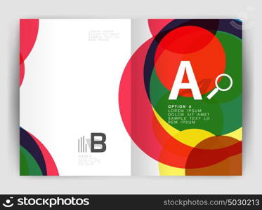 Abstract circles, annual report covers. Modern business brochure templates. Abstract circles, annual report cover. Modern business brochure template. Business flyer abstract background