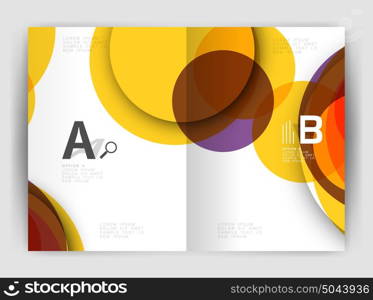 Abstract circles, annual report covers. Modern business brochure templates. Abstract circles, annual report cover. Modern business brochure template. Business flyer abstract background