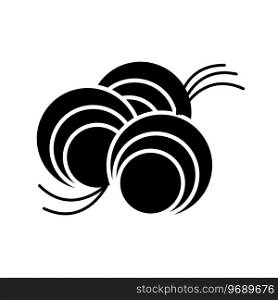 Abstract circles lines black icon isolated. Silhouette Vector graphics illustration. Element for menu, restaurant or cafe. Design cover, menu, postcards, social media, logotype, icon.. Abstract circles lines black icon isolated. Silhouette Vector graphics illustration.