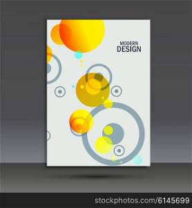 Abstract circles on simple background. Vector brochure template. Abstract circles on simple background. Vector brochure template.