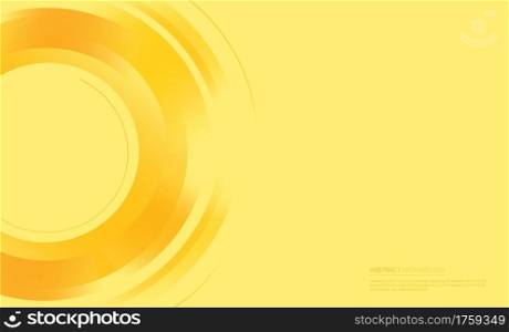 Abstract circles yellow background vector illustration