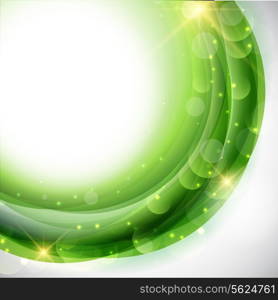 Abstract circular design using shades of green